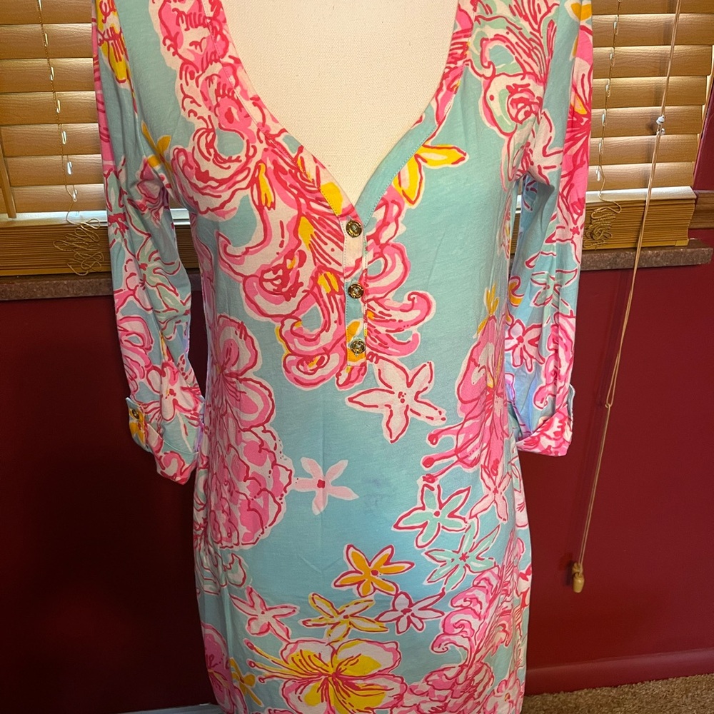 Lilly Pulitzer Pink and Blue Floral dress